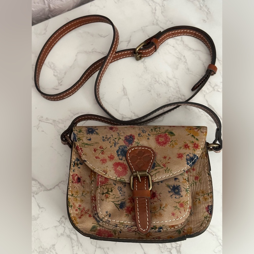 NWOT Patricia Nash Heritage collection Prairie Rose Argos LEATHER crossbody Bag
